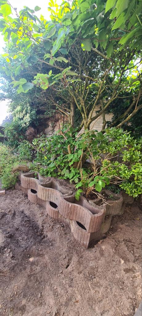 70's style betonnen bloembakken voor tuin of balkon, Tuin en Terras, Ophalen, Gebruikt, Minder dan 30 cm, Minder dan 60 cm
