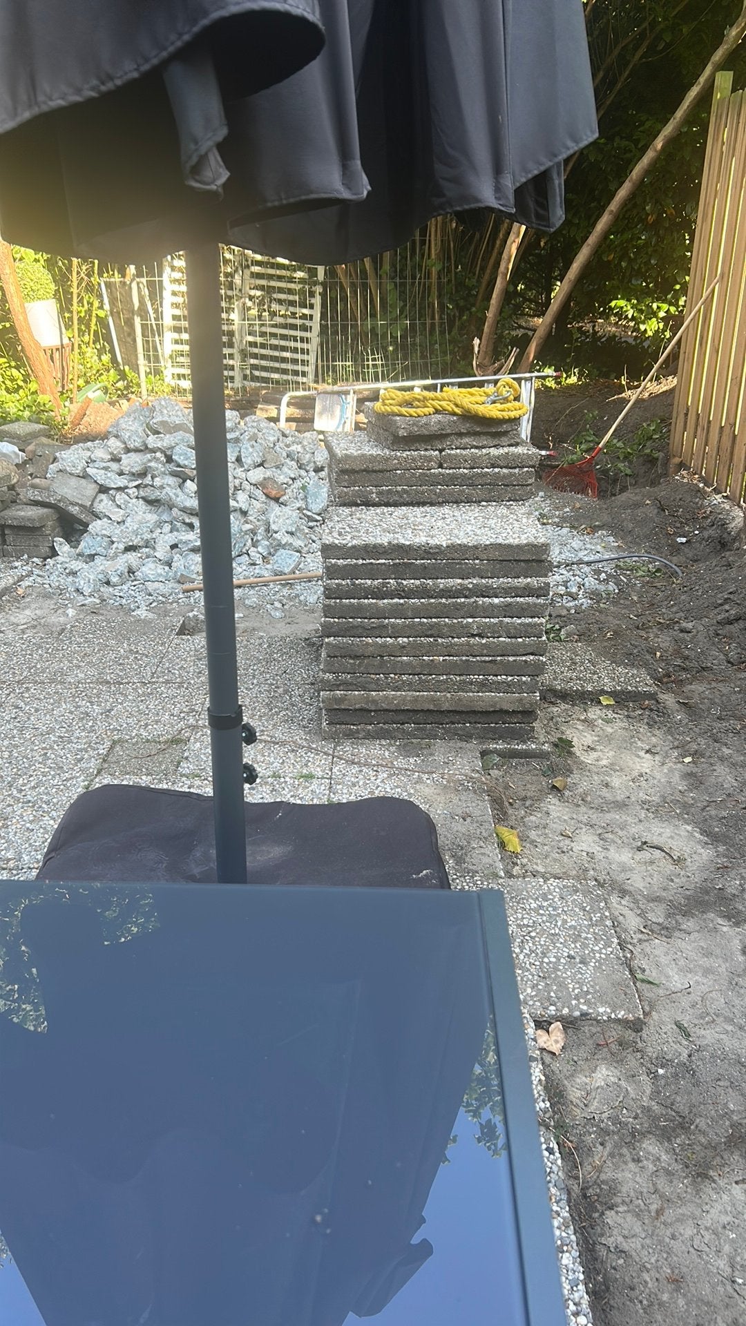 Tuin tegels gratis, Tuin en Terras, Tegels en Klinkers, Ophalen, Gebruikt, 10 m² of meer, Beton