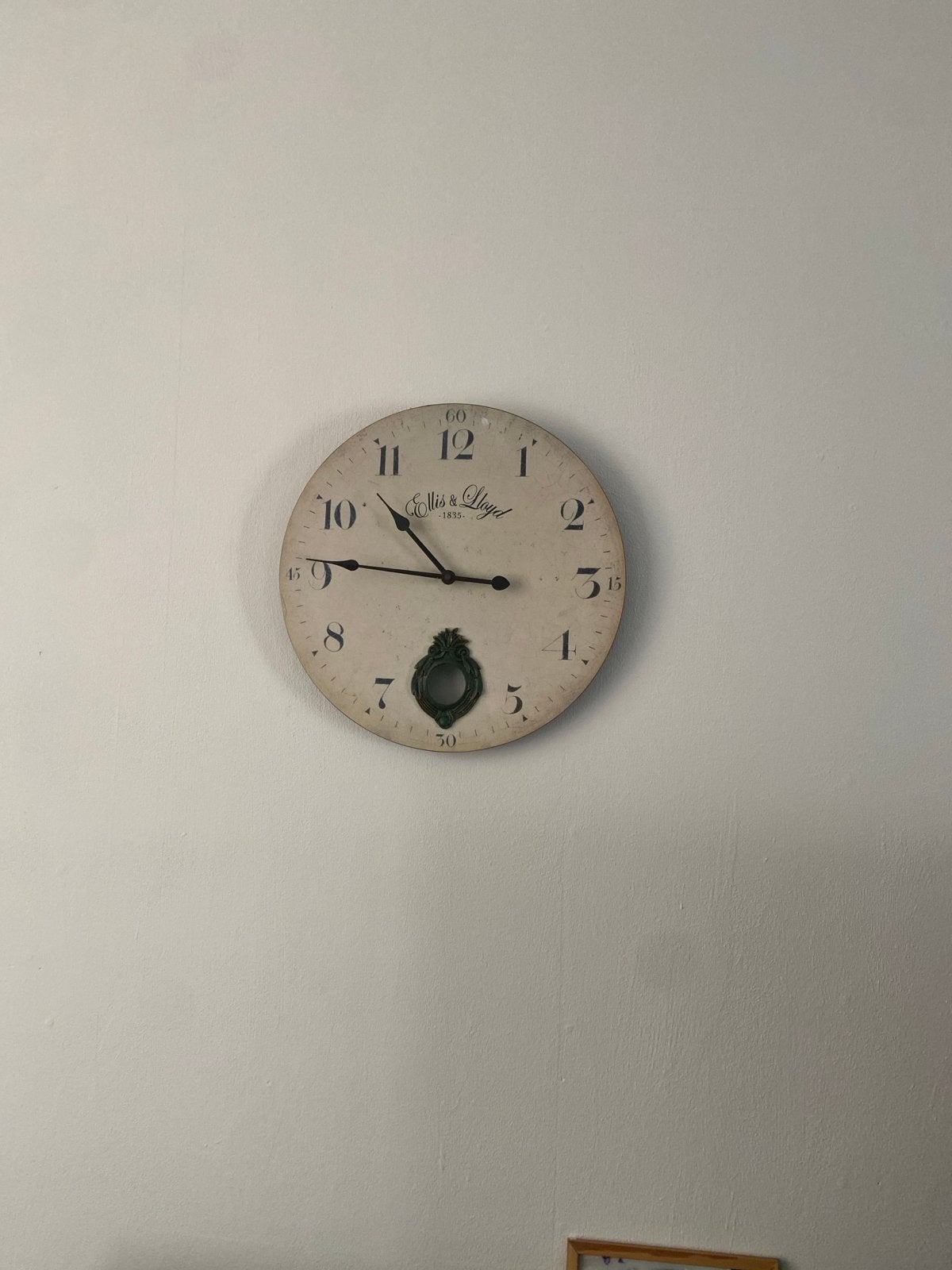 Vintage wandklok 'Ellis & Lloyd 1835', Ophalen