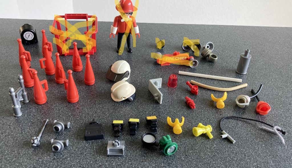 Playmobil brandweer onderdelen, Kinderen en Baby's, Speelgoed | Playmobil, Ophalen of Verzenden, Gebruikt, Los playmobil
