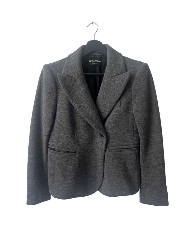 Sonia Rykiel blazer – grijs – maat 36/38 – 100% wol, Maat 38/40 (M), Ophalen of Verzenden, Zo goed als nieuw, Jasje