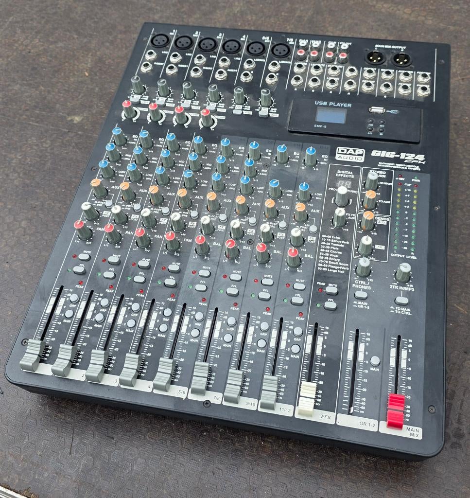 DAP GIG-124 CFX Mengpaneel, Muziek en Instrumenten, Mengpanelen, Ophalen of Verzenden, Zo goed als nieuw, 10 tot 20 kanalen