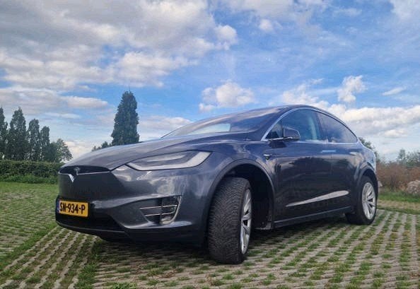Tesla Model X 100 D uit 2018 met HW 2.5, trekhaak & 7 zitter, Auto's, Automaat, Model X, Zwart, 2433 kg
