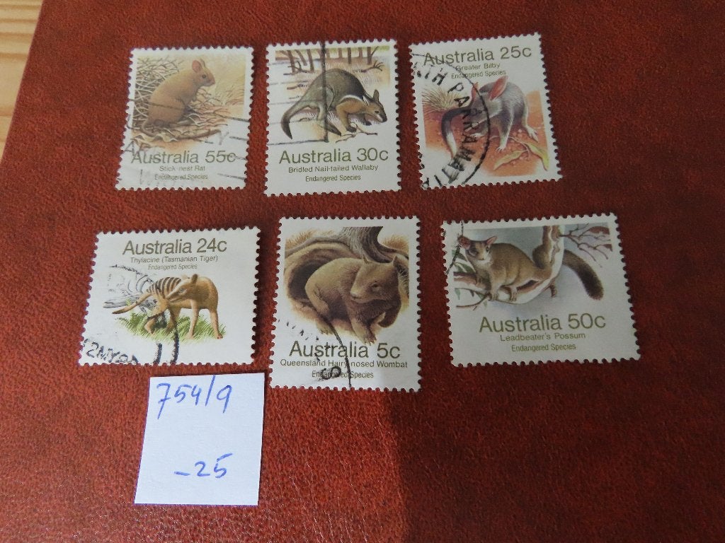 Australie minr 754/9, Ophalen of Verzenden, Gestempeld