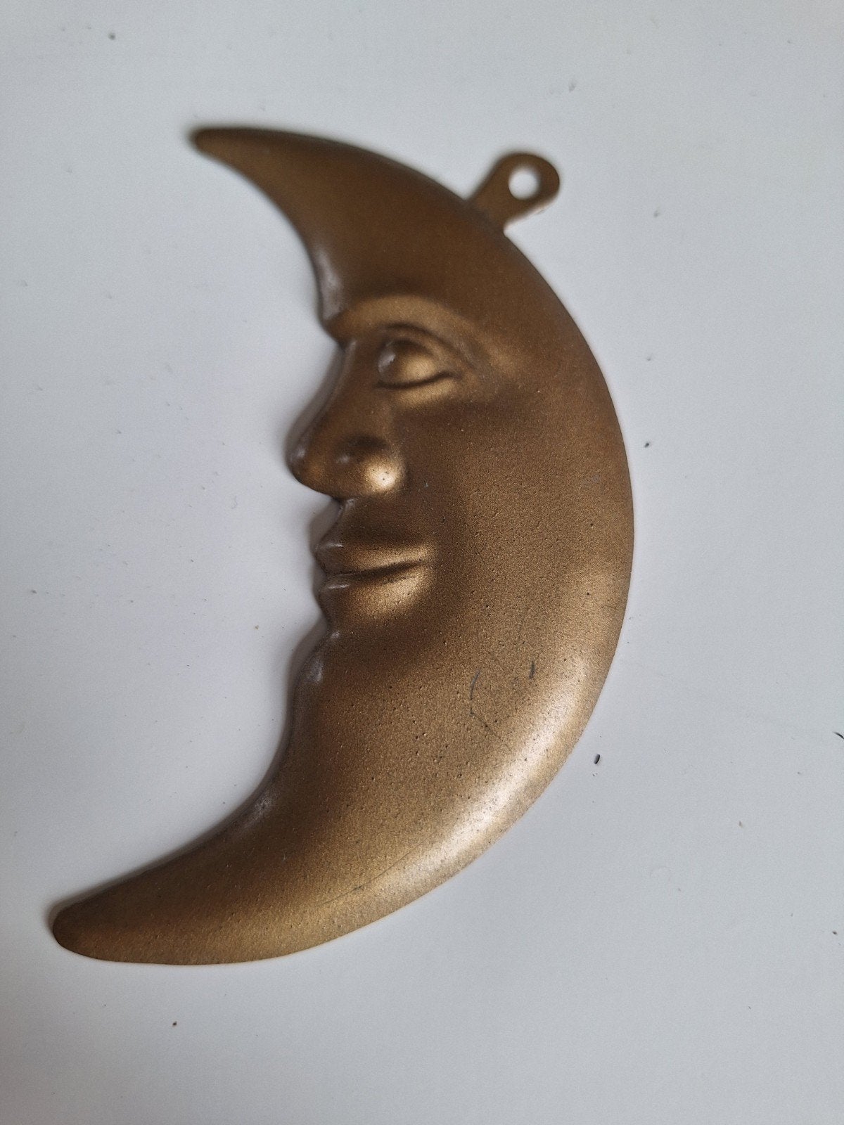 Decoratieve Maan met Gezicht - Goudkleurig, Antiek en Kunst, Curiosa en Brocante, Ophalen