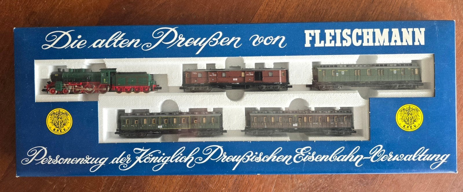 Fleischmann 7880 N spoor stoomlocomotief met wagons, Gelijkstroom, Fleischmann, Ophalen of Verzenden, Gebruikt