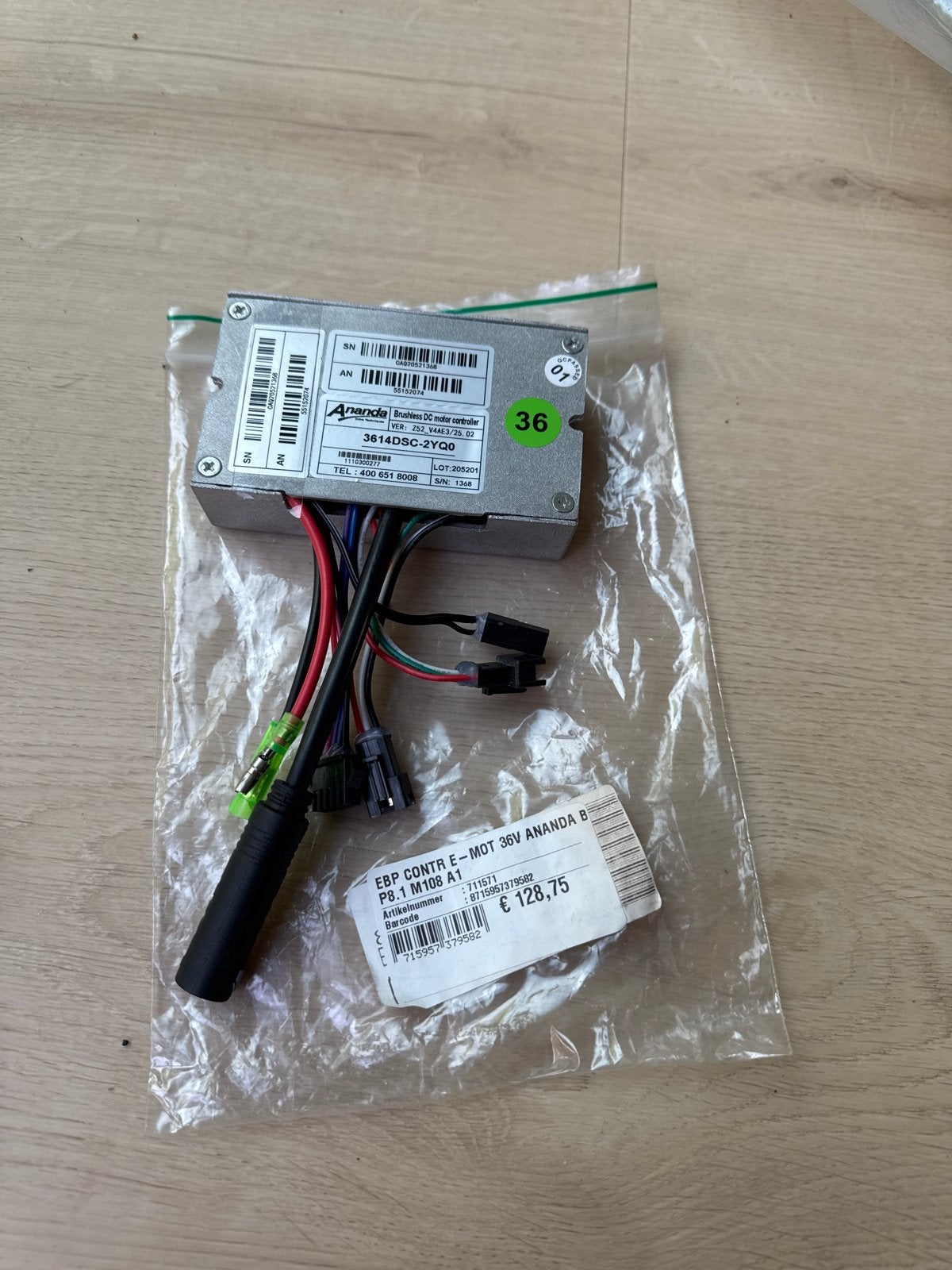 NIEUW Sparta/ batavus Ananda E-bike Motor Controller 36V, Elektrische fiets, Overige materialen, Nieuw, Ophalen of Verzenden