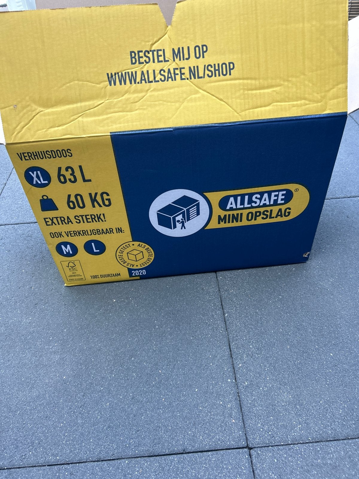 3x Verhuisdoos XL 63L - Extra Sterk tot 60 kg, Doe-het-zelf en Verbouw, Kratten en Dozen, Ophalen, 40 tot 60 cm, 50 tot 75 cm