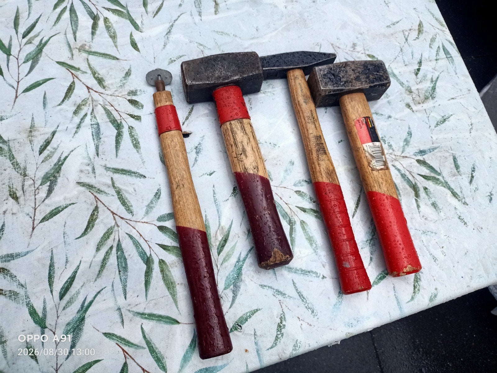 Set van 4 hamers - diverse types, Doe-het-zelf en Verbouw, Gereedschap | Handgereedschap, Ophalen of Verzenden, Gebruikt, Hamer