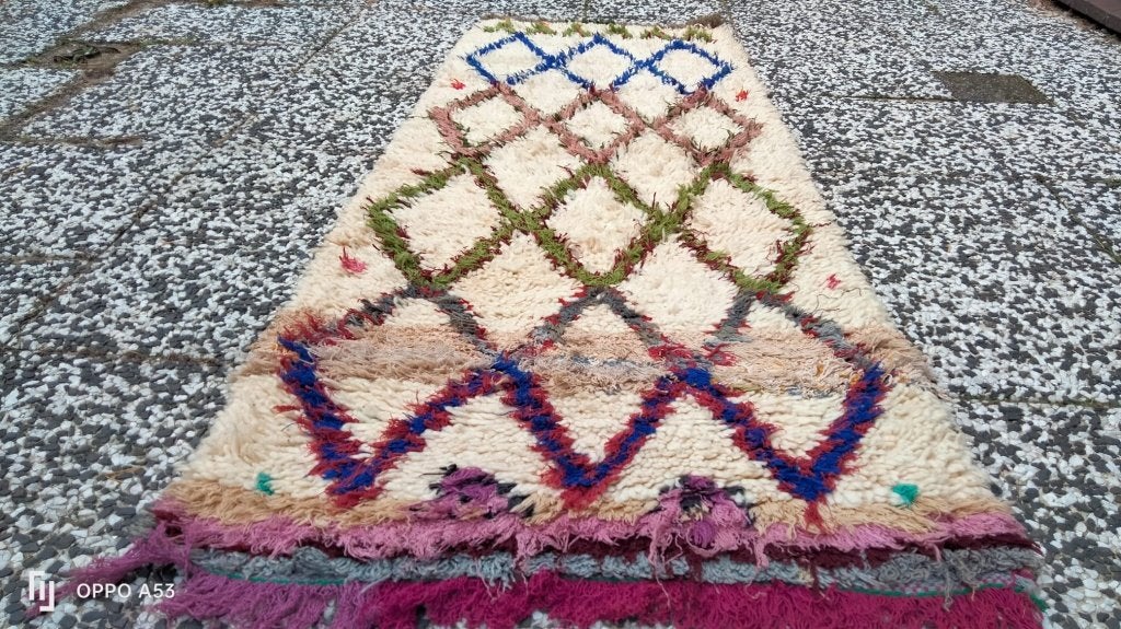 Handgeknoopt Berber kleed wol 175x70cm, Huis en Inrichting, Stoffering | Tapijten en Kleden, 150 tot 200 cm, 200 cm of meer, Ophalen of Verzenden