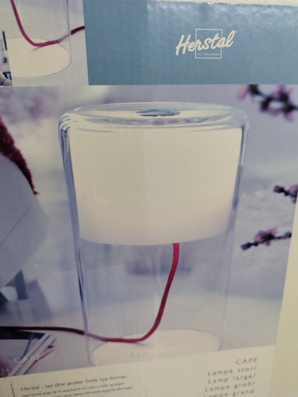 Herstal Cape Tafellamp - Glas, 40 cm hoog, Huis en Inrichting, Ophalen