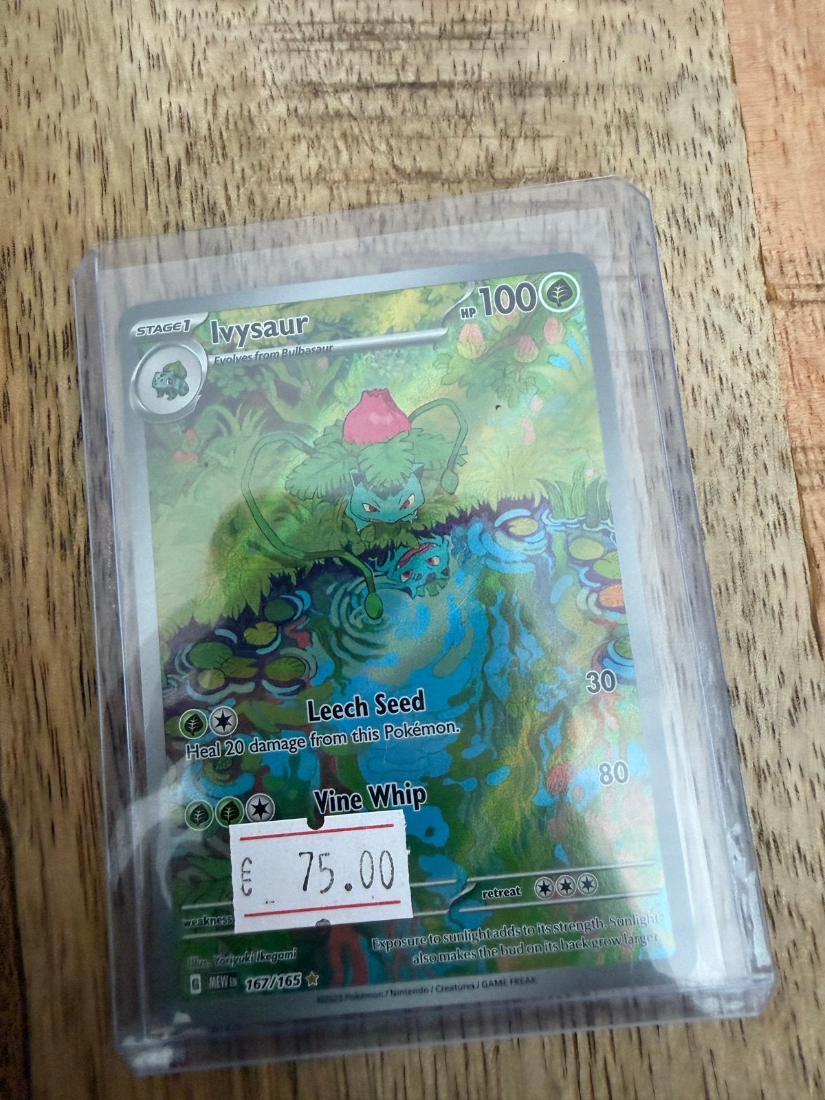 Ivysaur Pokémon kaart 167/165 (Mew) - Zo goed als nieuw, Ophalen of Verzenden, Zo goed als nieuw, Losse kaart