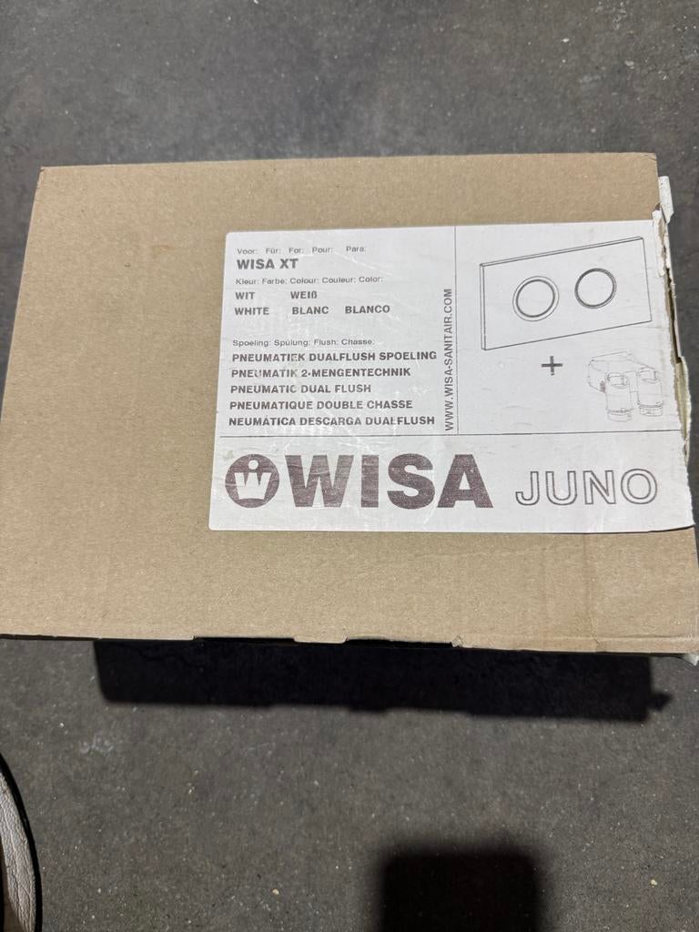 WISA JUNO XT Dualflush Bedieningspaneel Wit, Ophalen, Nieuw, Toilet