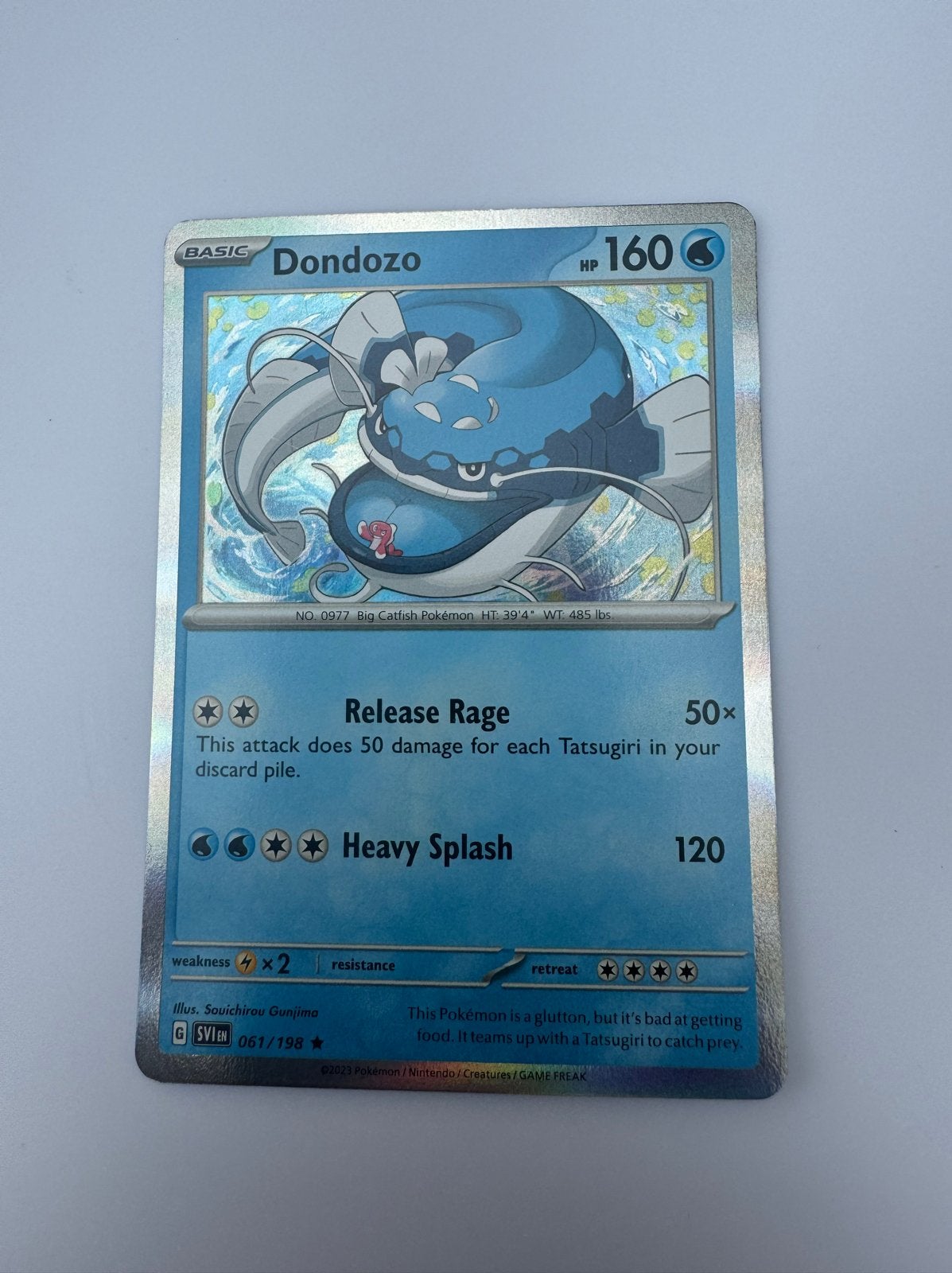 Pokémon Kaart Dondozo 081/198 - Scarlet & Violet, Ophalen of Verzenden, Zo goed als nieuw, Losse kaart, Foil
