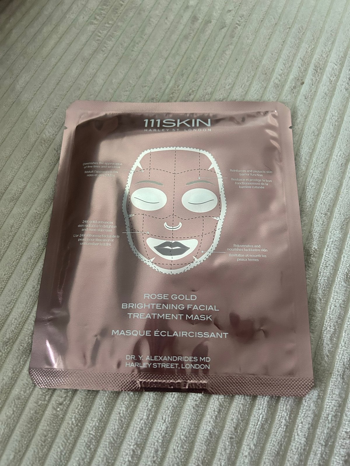 111SKIN | Rose Gold Brightening Facial Treatment Mask, Ophalen of Verzenden, Nieuw, Gehele gezicht, Verzorging