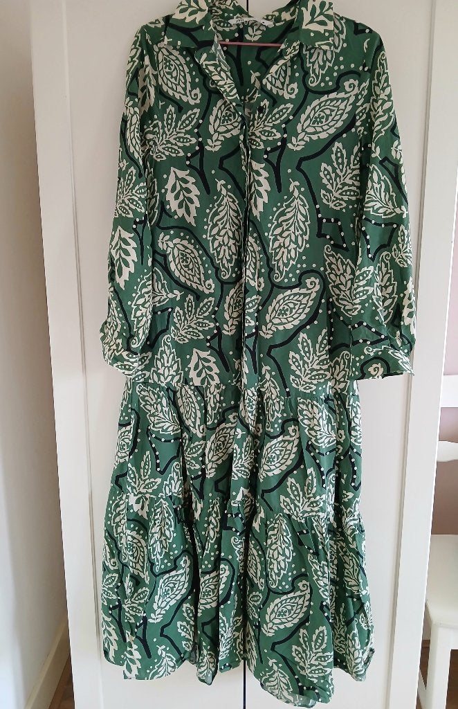 Groene Zara jurk S, Verzenden, Zara, Zo goed als nieuw, Maat 36 (S)