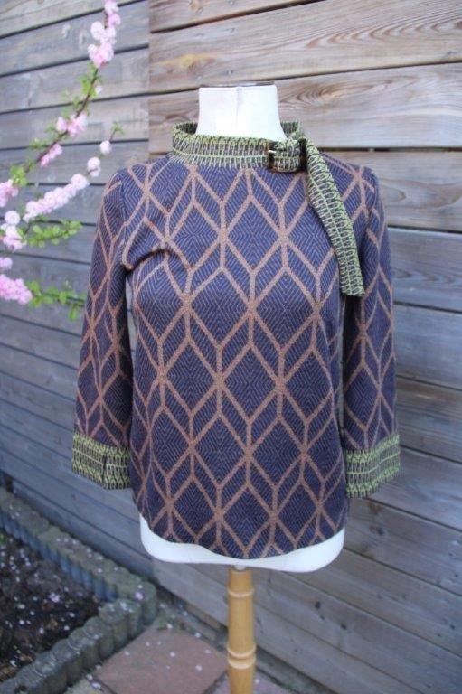 Tuniek blauw/ brons/ kaki Ana Alcazar mt 36 winter Vaste pr, Kleding | Dames, Blauw, Ophalen of Verzenden, Zo goed als nieuw, Maat 36 (S)