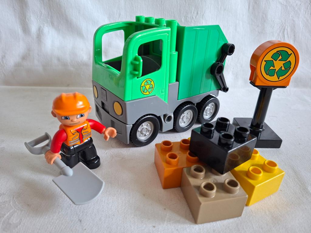 Duplo set 4659 vuilnisauto vuilniswagen met vuilnisman, Ophalen of Verzenden, Zo goed als nieuw, Duplo