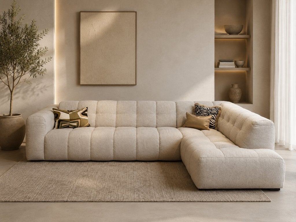 Showmodel Lazy Lucca Amsterdam Hoekbank, Ophalen, Hoekbank, 300 cm of meer, Zo goed als nieuw