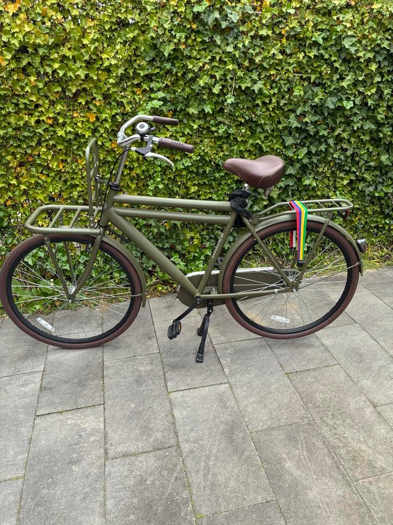 Spirit Transportfiets - Olijfgroen met Bruine Details, Ophalen, Gebruikt, Overige merken, Versnellingen