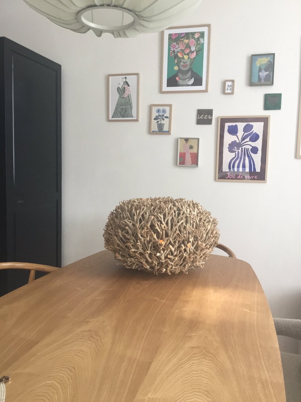 Windlicht van houten gevlochten takken🤎, Huis en Inrichting, Ophalen of Verzenden, Hout