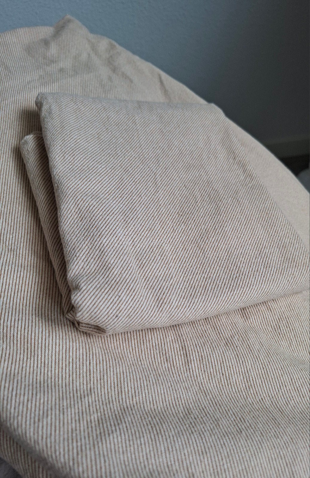 Flanellen dekbedovertrek, Huis en Inrichting, Slaapkamer | Beddengoed, Eenpersoons, Beige, Dekbedovertrek, Overige materialen