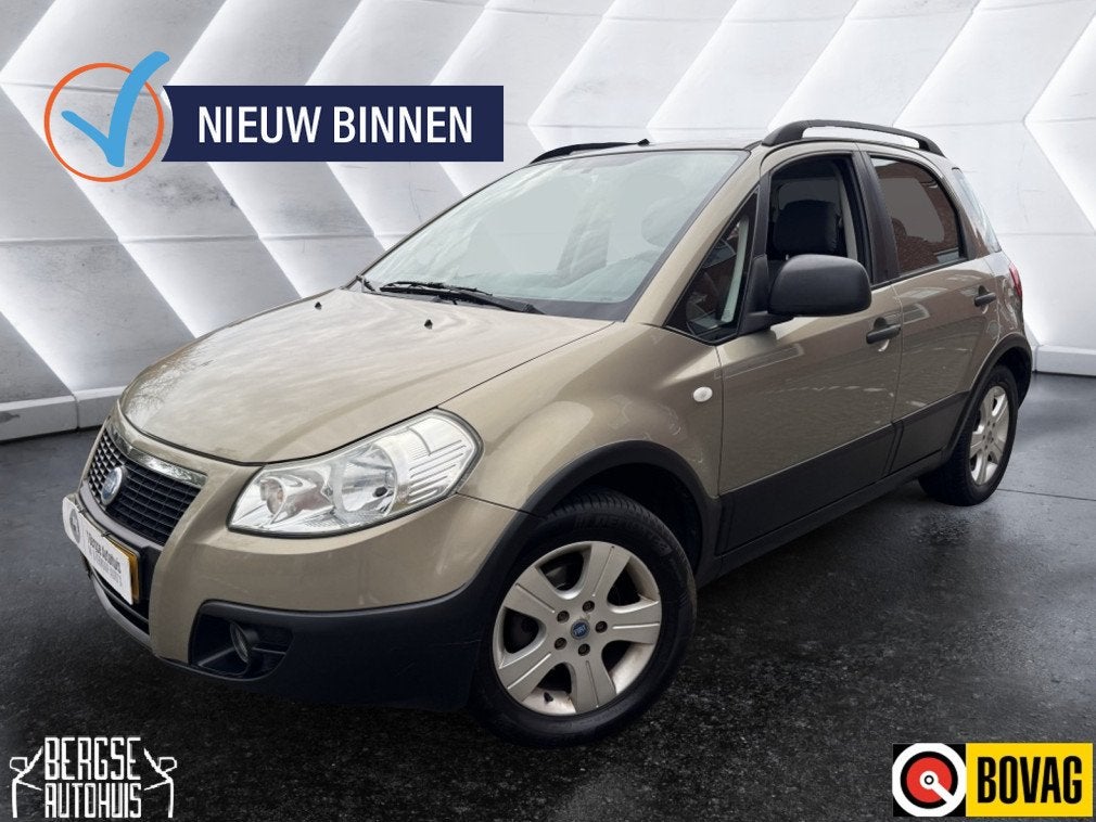 Fiat Sedici 1.6 16V Dynamic Airco Trekhaak Lmv (bj 2007), Auto's, Gebruikt, Zwart, 4 cilinders, 400 kg