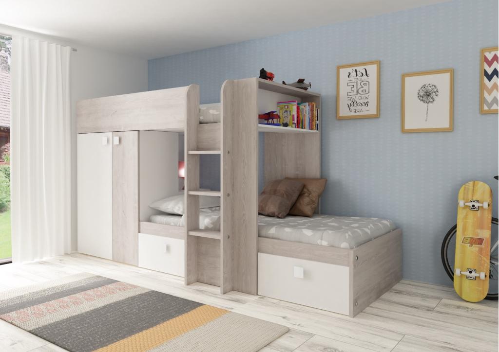 Maxim Multifunctioneel Stapelbed - 90x190 - Wit, Niet ingevuld, Niet ingevuld, Niet ingevuld