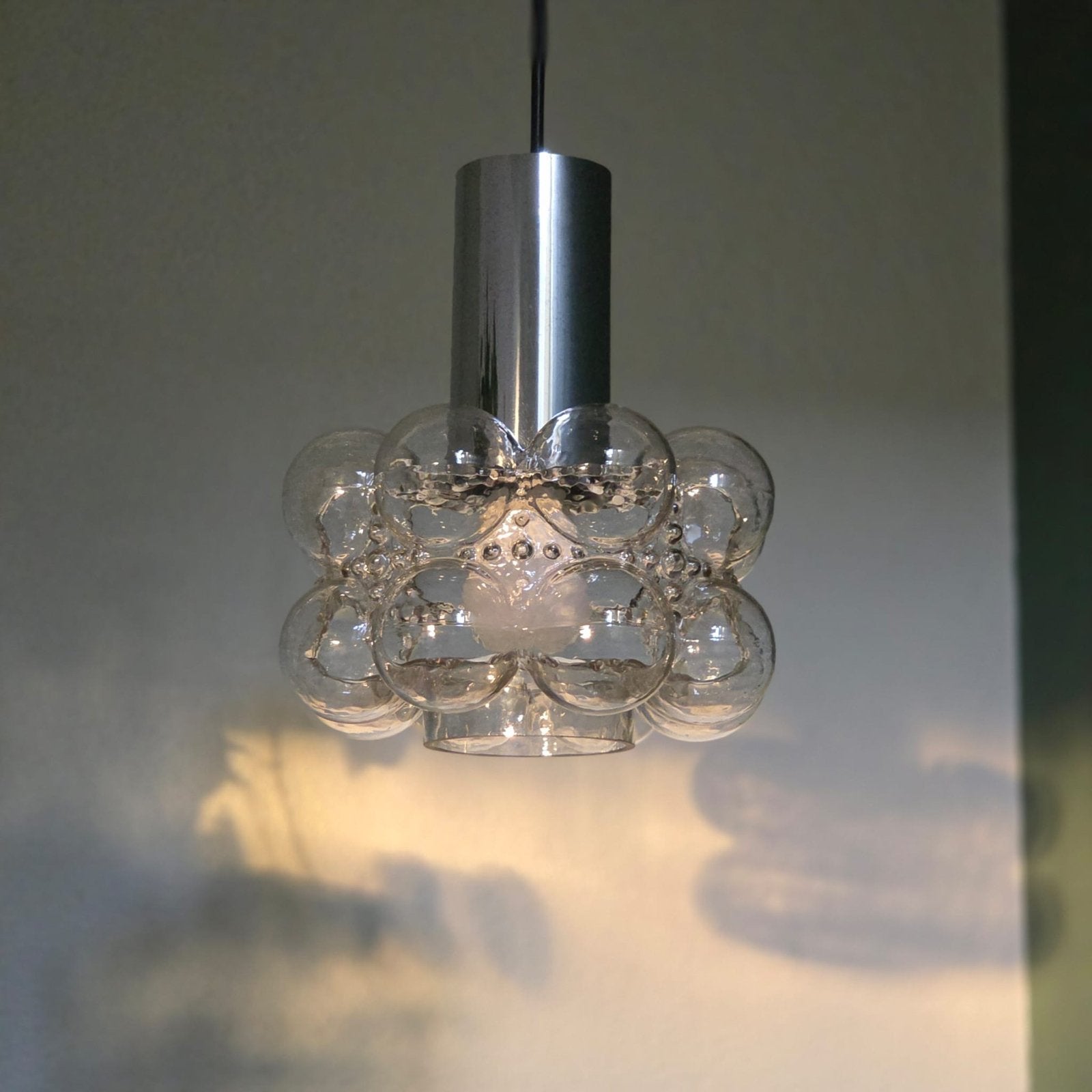 Helena Tynell Bubble lamp jaren 60, Vintage hanglamp, Verlichting, retro, pendel, woonkamerlamp, Gebruikt, Glashutte Limburg, Onbekend