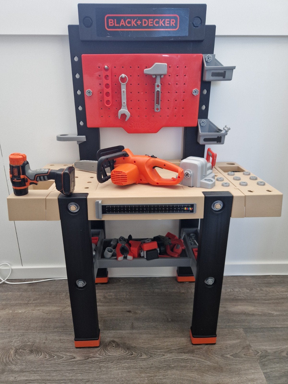 Smoby Black & Decker werkbank met gereedschap, Ophalen, Gebruikt, Bouwen, Met geluid