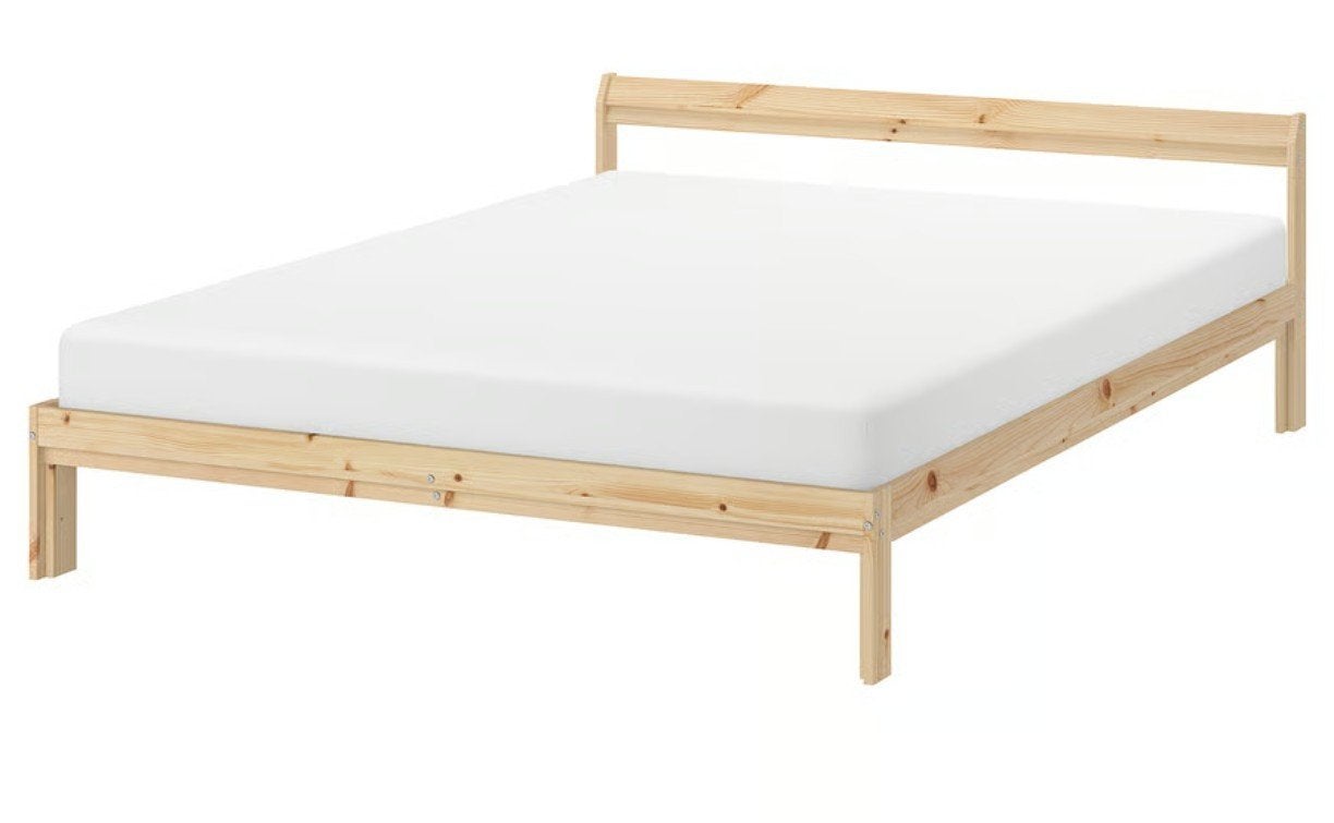 IKEA NEIDEN bed frame, 140x200 cm, inclusief lattenbodem, Ophalen, Scandinavisch, minimalistisch, Gebruikt, Overige kleuren