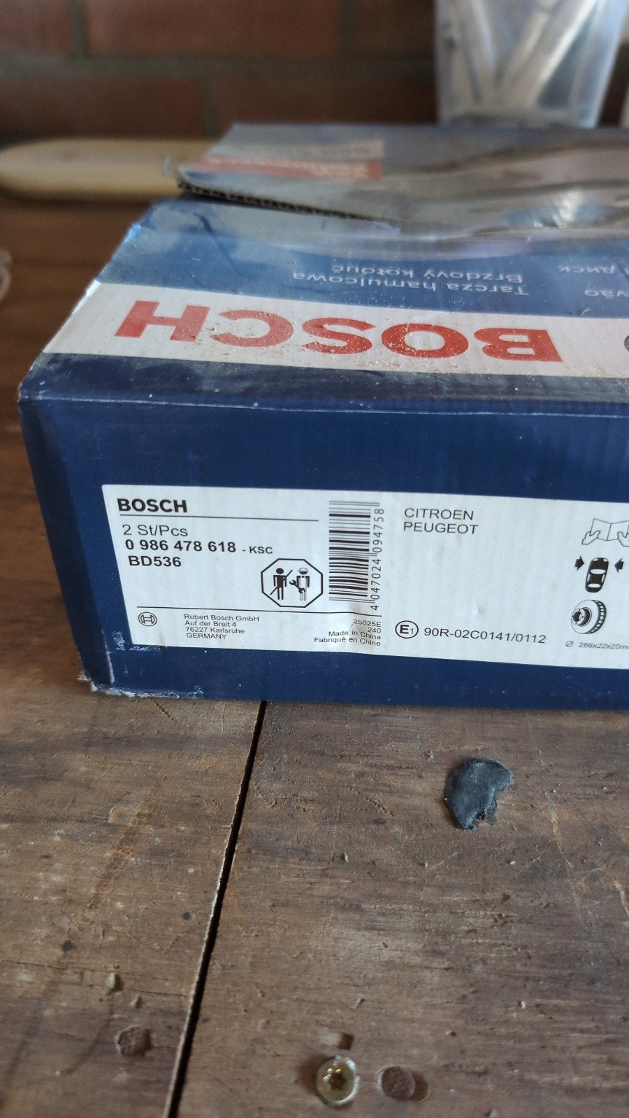 Nieuwe Bosch Remschijven voor Citroën/Peugeot (doos open), Ophalen, Nieuw, Citroën