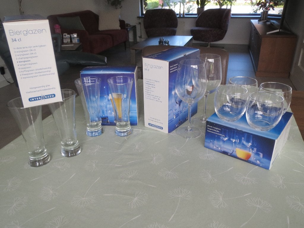 Nieuw in verpakking intermezzo glaswerk, Ophalen, Nieuw, Bierglas