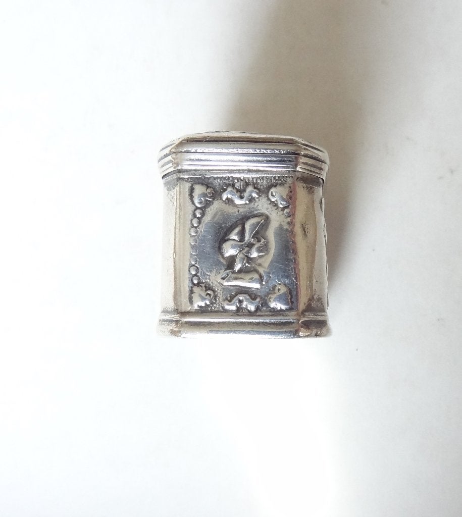 Lodereindoosje, Hollands antiek, 18de eeuw zilver., Antiek en Kunst, Ophalen of Verzenden, Zilver