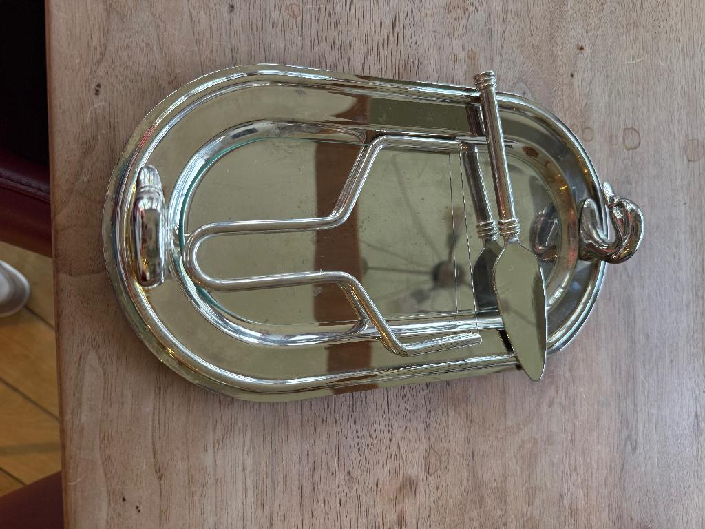 Verzilverde vintage serveerset – Sola o.a., Huis en Inrichting, Keuken | Servies, Overige materialen, Gebruikt, Ophalen of Verzenden
