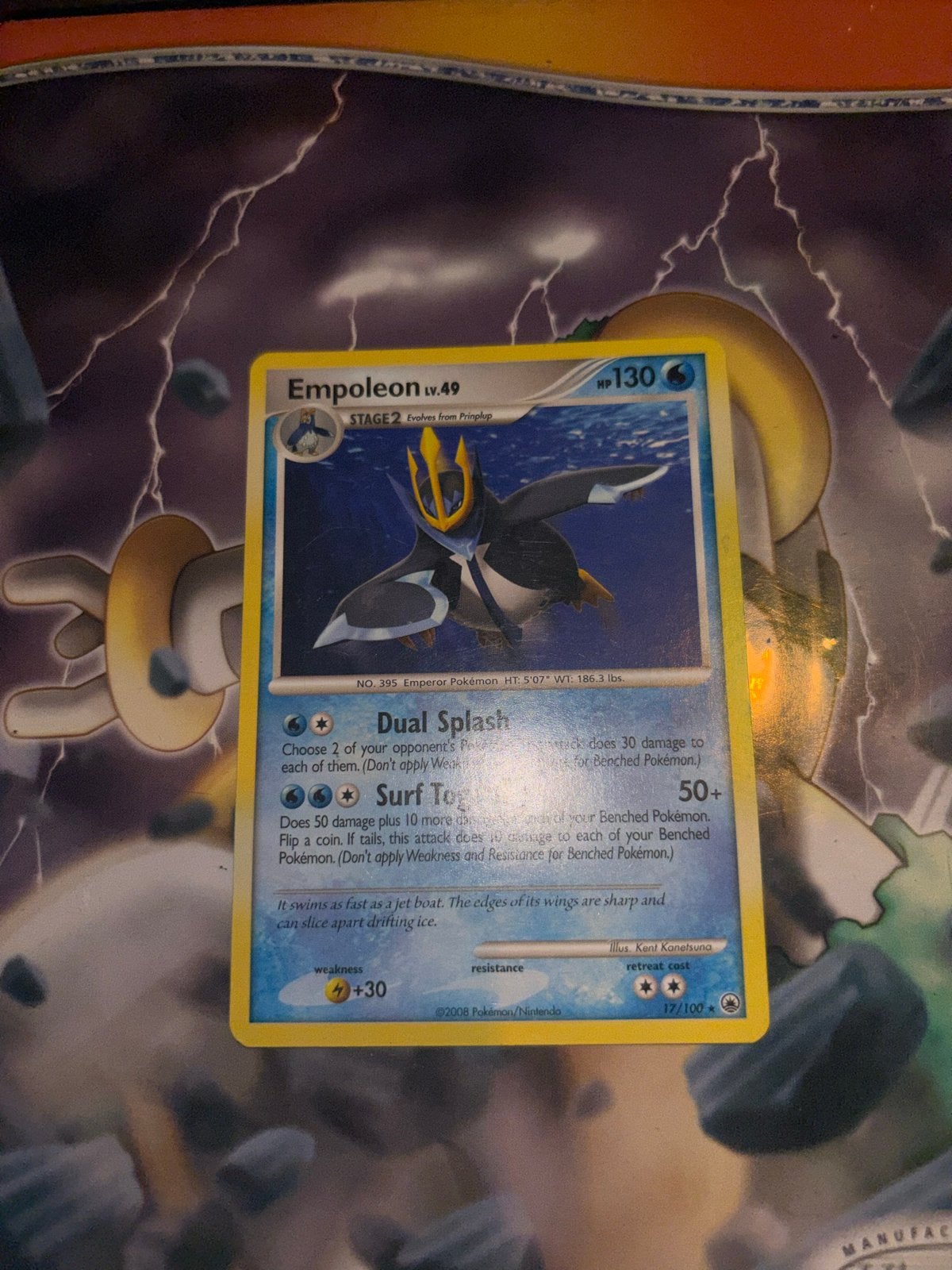 Empoleon LV.49 Pokémon kaart 2008, Ophalen of Verzenden, Zo goed als nieuw, Losse kaart