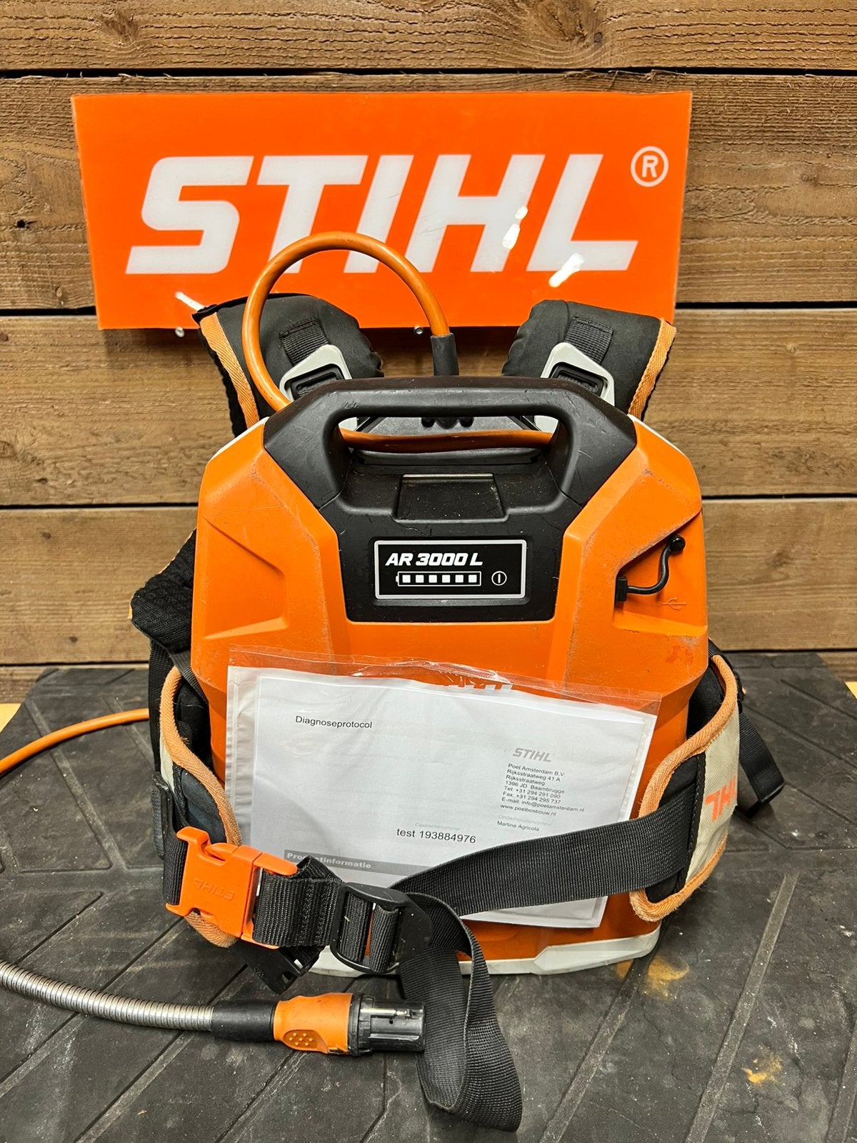 Stihl AR3000L rugaccu  2023. 100% capaciteit, O, Ophalen of Verzenden, Zo goed als nieuw, AR3000L