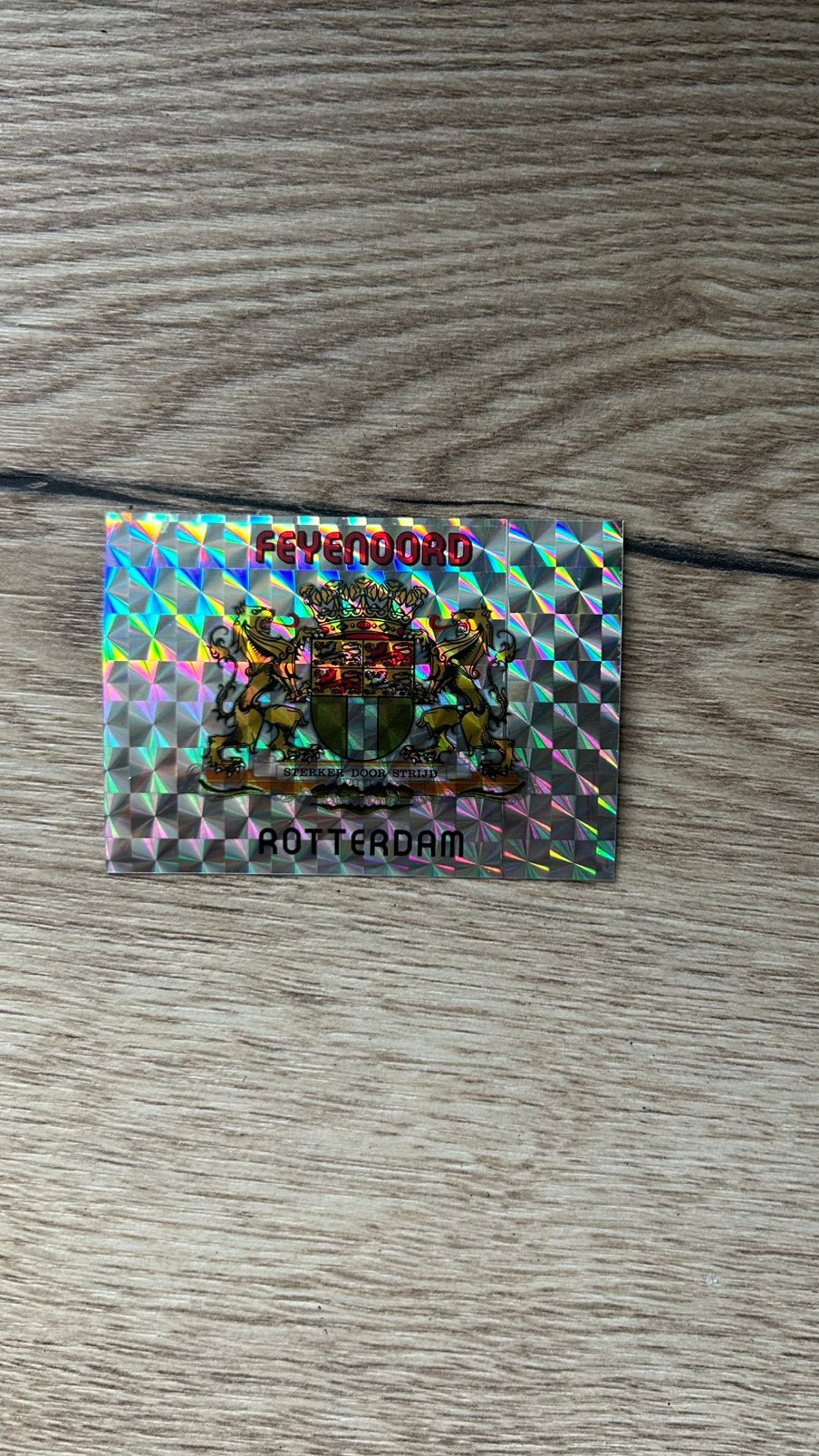 Panini Voetbal 86 plaatje Embleem Feyenoord, Verzenden, Zo goed als nieuw, Sticker