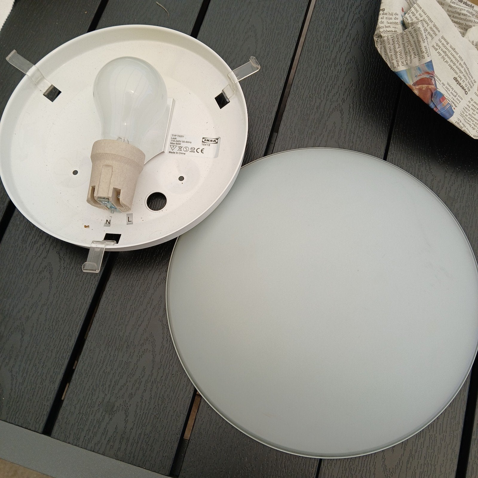 Wand/plafondlamp, Ophalen of Verzenden, Zo goed als nieuw