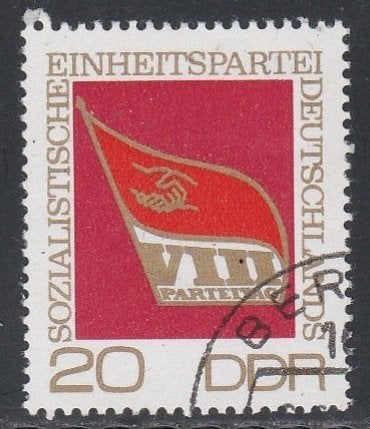 DDR 1971 1679 Partijdag SED 20p, Gest, Ophalen of Verzenden, DDR, Gestempeld