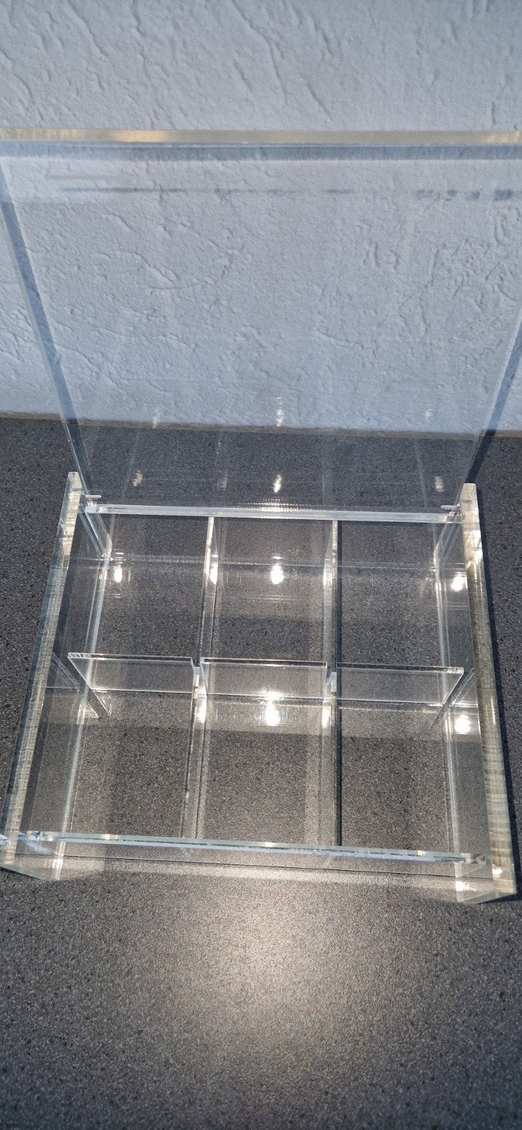Plexiglas theedoos met 6 vakken, Ophalen of Verzenden, Zo goed als nieuw, Kunststof, Modern
