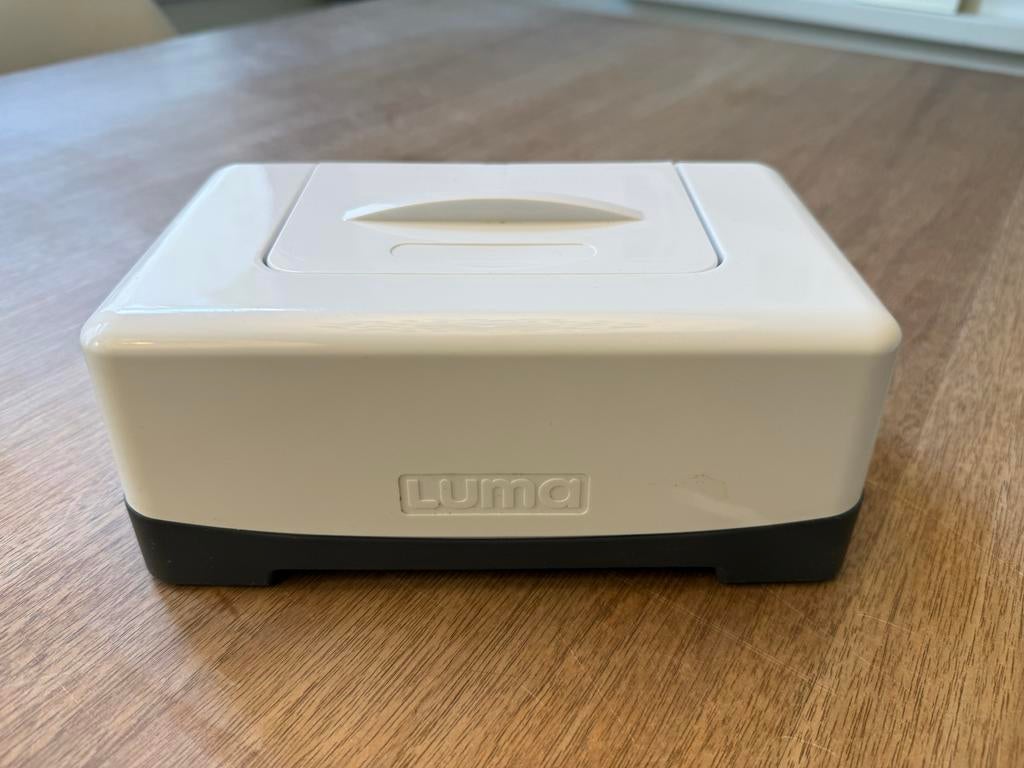 Luma dispenser doos voor billendoekjes  - Wit/Grijs, Kinderen en Baby's, Badjes en Verzorging, Luieremmer, Zo goed als nieuw, Standaard