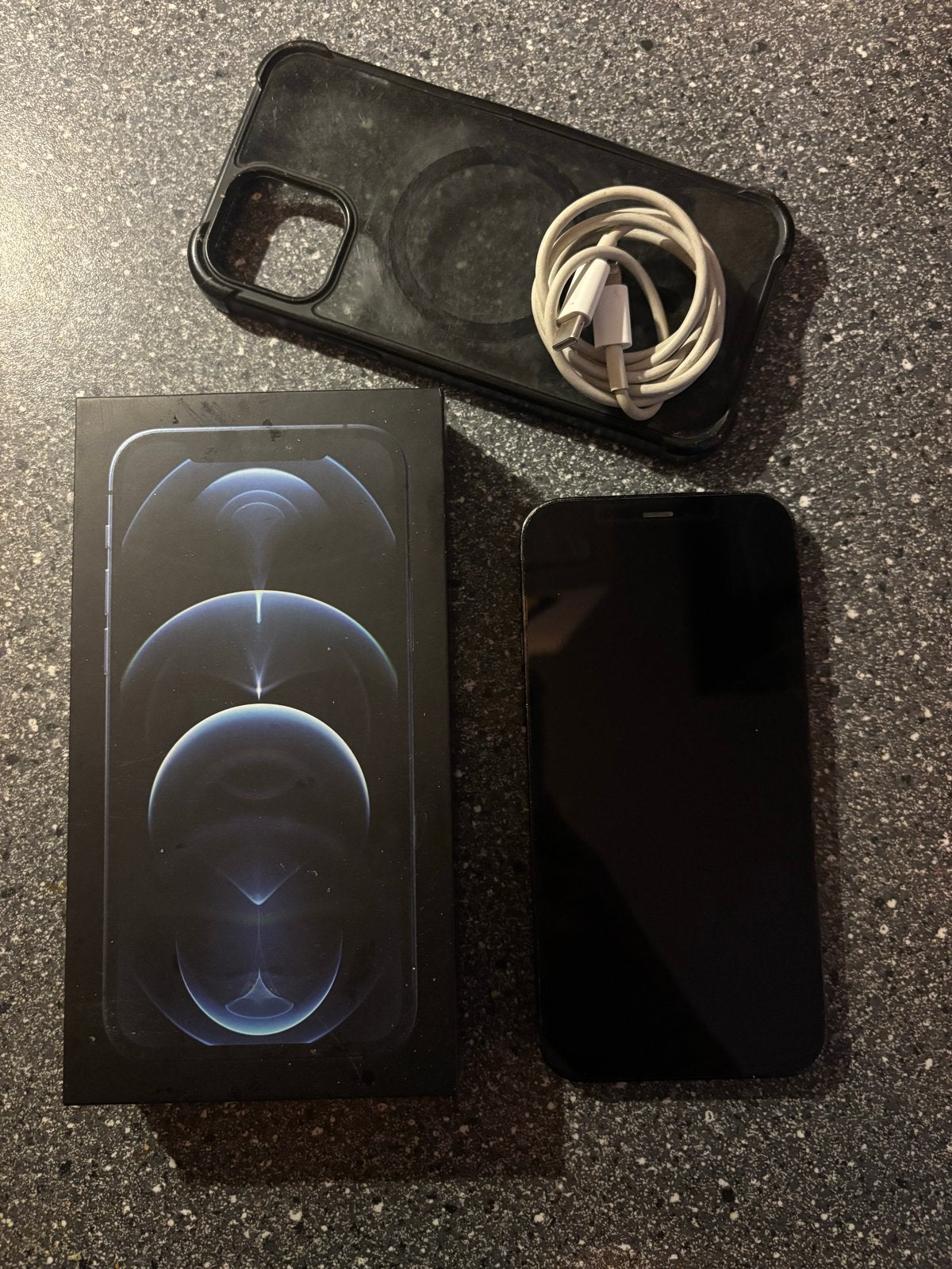 iPhone 12 Pro 128GB - Achterkant gebarsten, 80% batterij, Telecommunicatie, Mobiele telefoons | Apple iPhone, Ophalen, Blauw, IPhone 12 Pro