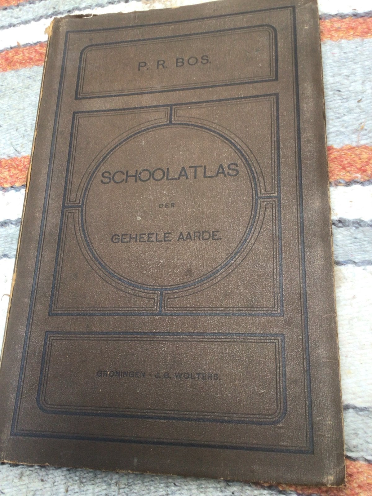 P.R. Bos Schoolatlas der Geheele Aarde - Oude Schoolatlas, Gelezen, Bosatlas, Ophalen of Verzenden, 1800 tot 2000