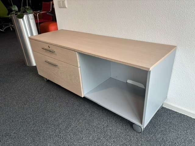 Verrijdbare kast Twinform 140x45cm Links L-eiken tv meubel, Niet ingevuld, Gebruikt, 100 tot 150 cm, Niet ingevuld