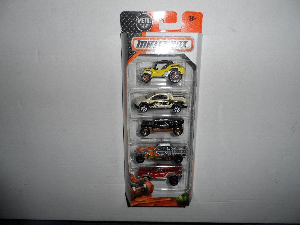Matchbox 5 Pack - Desert - Woestijnvoertuigen (2016) 1:64 D2, Ophalen of Verzenden, Nieuw, Auto