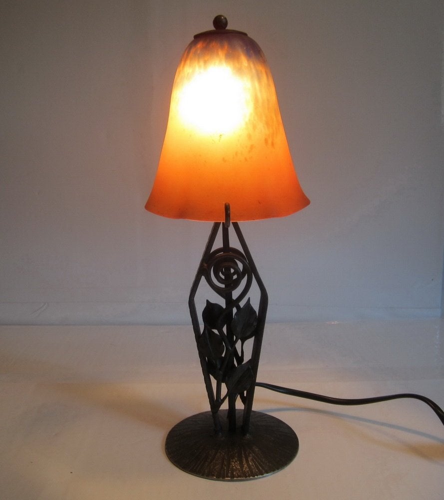 Antieke Schneider lamp, tafellamp, art nouveau, Antiek en Kunst, Verzenden