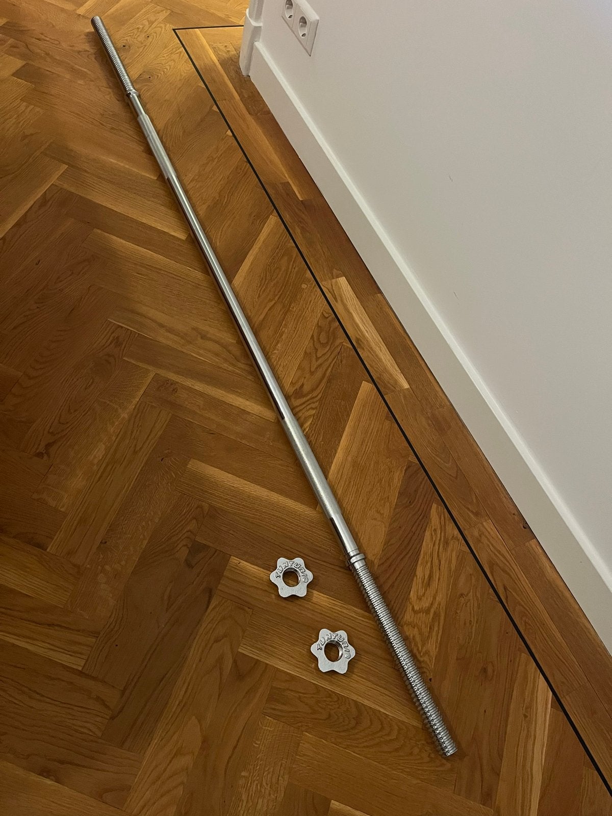 Tunturi Halterstang met schroefsluiting 30 mm 1.80 cm, Sport en Fitness, Fitnessmaterialen, Ophalen, Gebruikt, Armen, Halterstangen