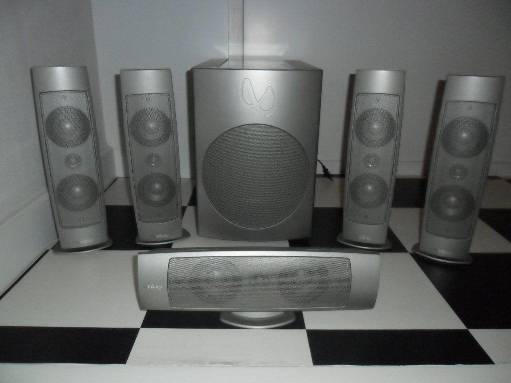Infinity 5.1 Speakerset - Perfecte Surround Sound!, Gebruikt, Complete surroundset, 120 watt of meer, Ophalen