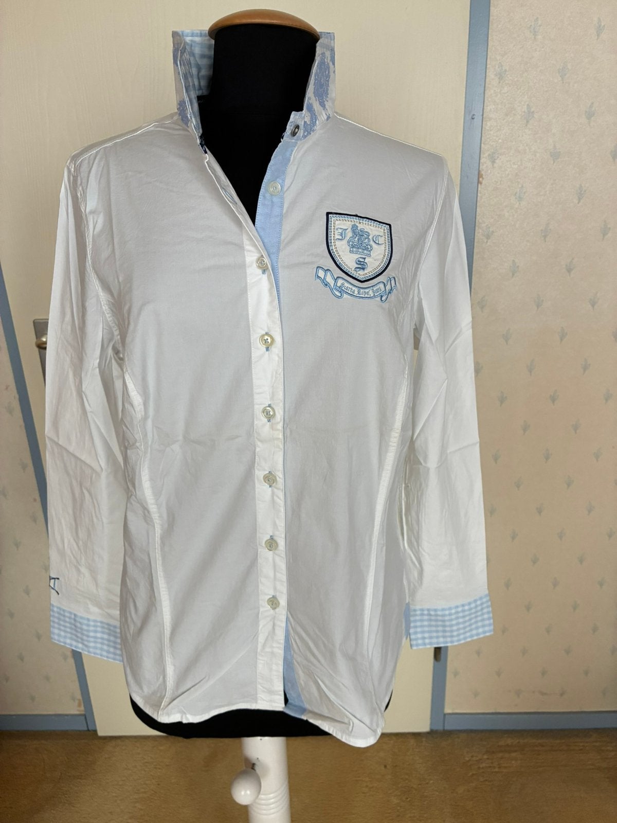 027 Nieuwe blouse van Scarva in maat 46, Verzenden, Nieuw, Maat 46/48 (XL) of groter, Blauw